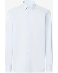 Corneliani - Wrinkle-Free Cotton Shirt With/Light Micro Stripes - Lyst