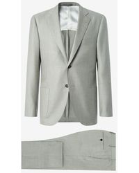 Corneliani - Sage Silk, Wool And Linen Twill Suit - Lyst