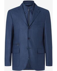Corneliani - Silk And Wool Jacket With Inner Vest - Lyst