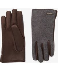 Corneliani - Nappa Leather And Wool Gloves - Lyst