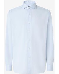 Corneliani - Light Cotton Twill Shirt With Wrinkle-Free Treatment - Lyst