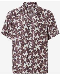 Corneliani - Printed Silk Short Sleeve Shirt - Lyst