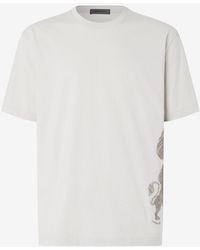 Corneliani - Chalk Jersey Crew Neck T-Shirt - Lyst