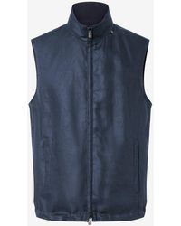 Corneliani - Reversible Pure Linen Gilet - Lyst