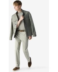 Corneliani - Cotton And Cashmere Chino Trousers - Lyst