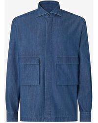 Corneliani - Dark Denim Shirt - Lyst
