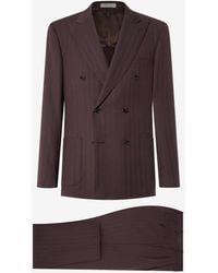 Corneliani - Naturally Stretch Pure 130's Wool Suit With Herringbone Pattern - Lyst