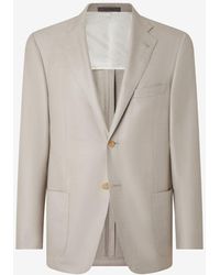 Corneliani - Wool, Silk And Linen Jacket - Lyst