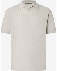 Corneliani - Light Buttonless Linen Polo Shirt - Lyst