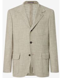 Corneliani - Light Wool, Silk And Stretch Cotton Jacket - Lyst