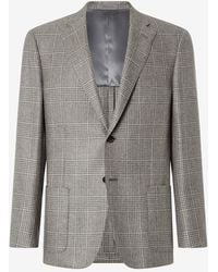 Corneliani - Melange Glen Plaid Pure Cashmere Jacket - Lyst