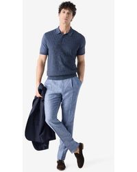 Corneliani - Single-Dart Denim Trousers Made From Pure Linen Chambray - Lyst