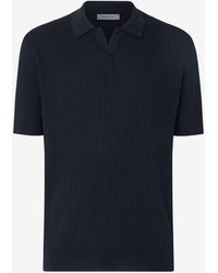 Corneliani - Silk And Organic Cotton Polo Shirt - Lyst