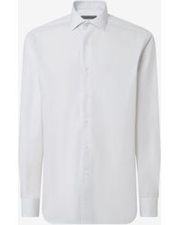 Corneliani - Camicia Con Riga Bianca E Azzurra - Lyst