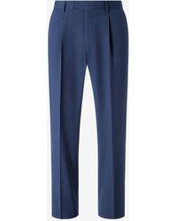 Corneliani - Wool, Silk And Mohair Single-Dart Trousers - Lyst