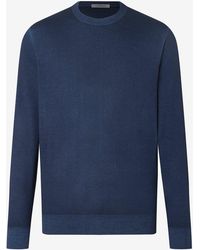 Corneliani - Crew Neck Pure Wool Knitwear - Lyst