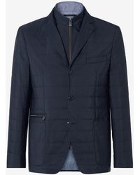 Corneliani - Giacca Blu Con Pettorina - Lyst