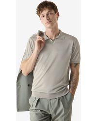 Corneliani - Buttonless Pure Silk Polo Shirt - Lyst