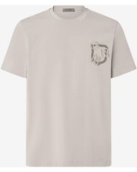 Corneliani - Crew Neck Stretch Cotton Jersey T-Shirt - Lyst