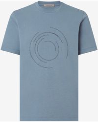 Corneliani - Crew Neck Jersey T-Shirt With Print - Lyst