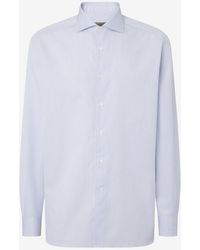 Corneliani - Camicia Con Riga Bianca E Azzurra - Lyst