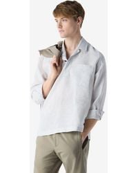 Corneliani - Striped Pure Linen Shirt - Lyst