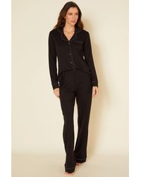 Cosabella Long Sleeve Top & Pant Pyjama Set - Black