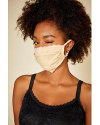 Cosabella Pleated Face Mask - Natural