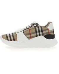 Burberry - Archive Check Sneaker Sneaker Small Cotton - Lyst