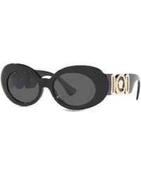 Versace - Medusa biggie Oval Sunglasses Unisex Sunglasses One-size Acetate - Lyst