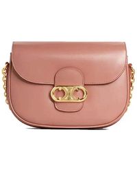 medium triomphe bolsa in textile with triomphe embroidery and calfskin