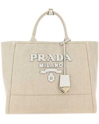 Prada - Canvas Shopping Bag - Lyst