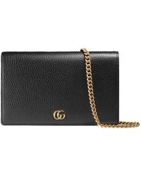 Gucci - gg Marmont Leather Mini Chain Mini Bag - Lyst
