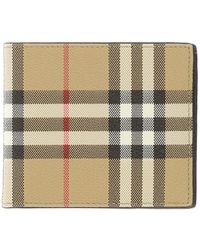 Burberry - Check Bifold Pouches Wallet Pouches Wallet One-size Faux Leather - Lyst