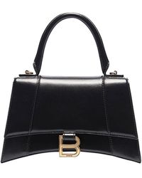 Balenciaga - Hourglass Xs Top Handle Bag In Black - Lyst