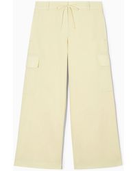 COS - Wide-leg Wool Cargo Pants - Lyst