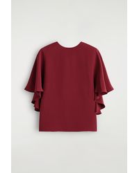 COS - Draped Silk Top - Lyst