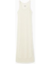 COS - Sleeveless Open-knit Midi Dress - Lyst