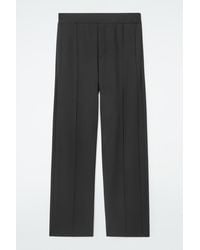 COS - Pintucked Straight-leg Trousers - Lyst
