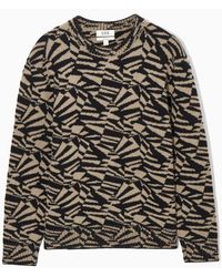 COS - Geometric Wool-jacquard Sweater - Lyst