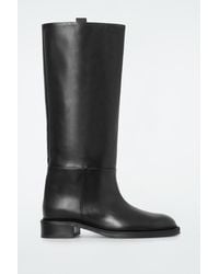 COS - Leather Riding Boots - Lyst