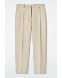 COS - Wool Slim-Leg Trousers - Lyst