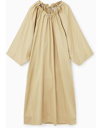 COS - Oversized Cotton Midi Dress - Lyst