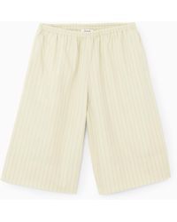 COS - Pinstriped Knee-length Shorts - Lyst