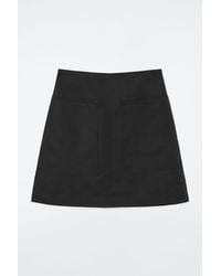 COS - A-line Linen Mini Skirt - Lyst
