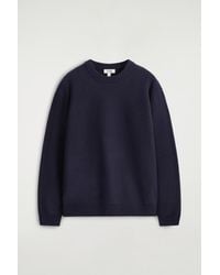 COS - Boiled-wool Crew-neck Sweater - Lyst