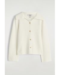 COS - Collared Knitted Jacket - Lyst