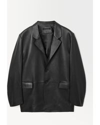 COS - The Single-breasted Leather Blazer - Lyst
