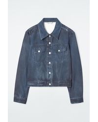 COS Patch Pocket Denim Jacket in Blue | Lyst