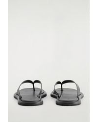 COS - Leather Flip Flops - Lyst